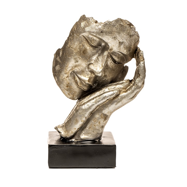 Statueta decorativa 'Somnorosul I', 20,5 cm, realizata manual din rasina