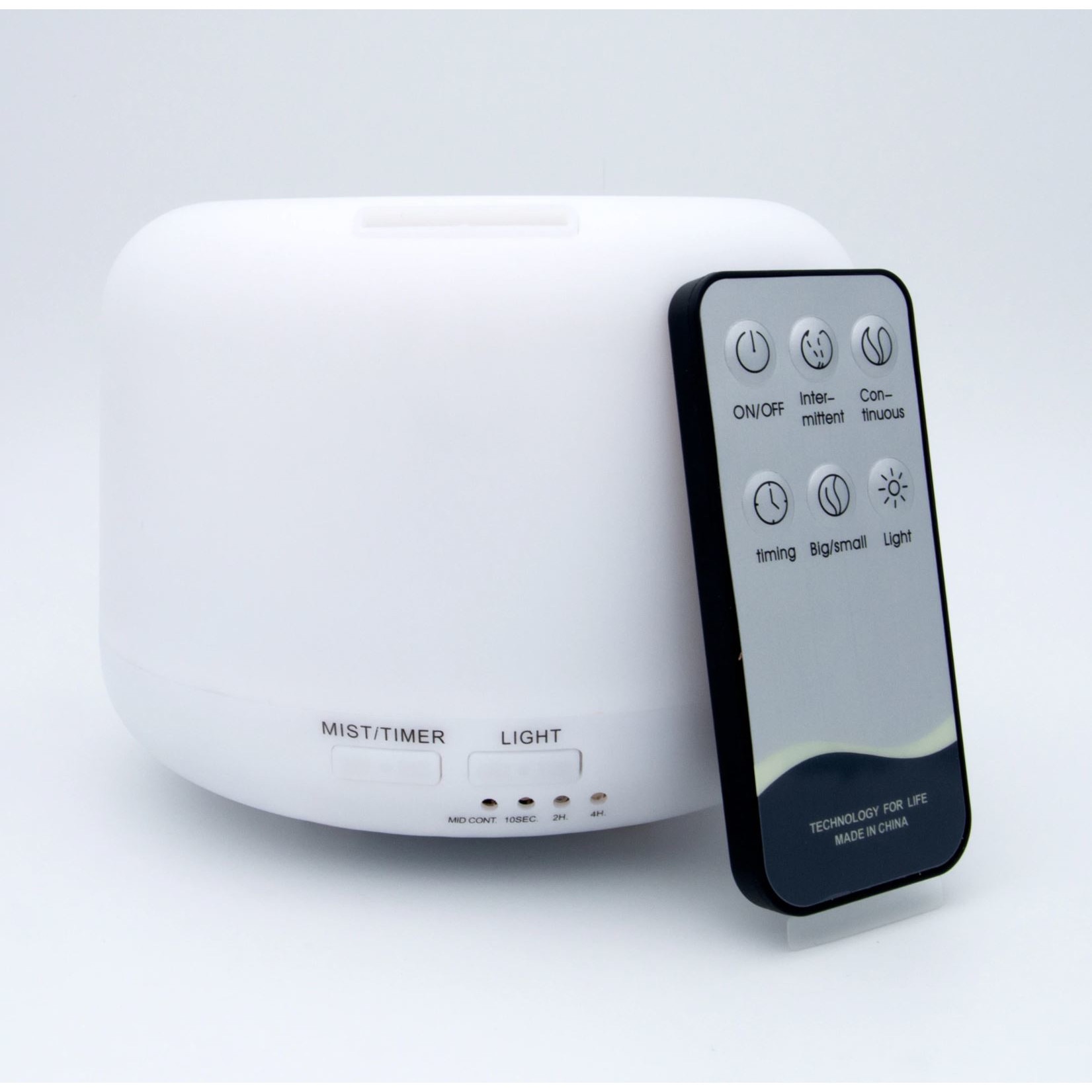 Difuzor Aromaterapie, Umidificator cu Ultrasunete FOXMAG24®, Lampa de veghe cu Telecomanda, 500 ml,16 ore, silentios, Alb