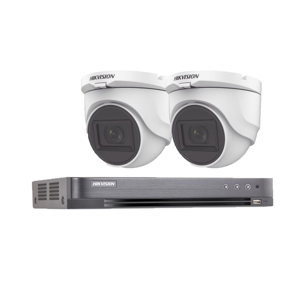 Sistem supraveghere video Hikvision 2 camere de interior 8MP(4K), IR 30m