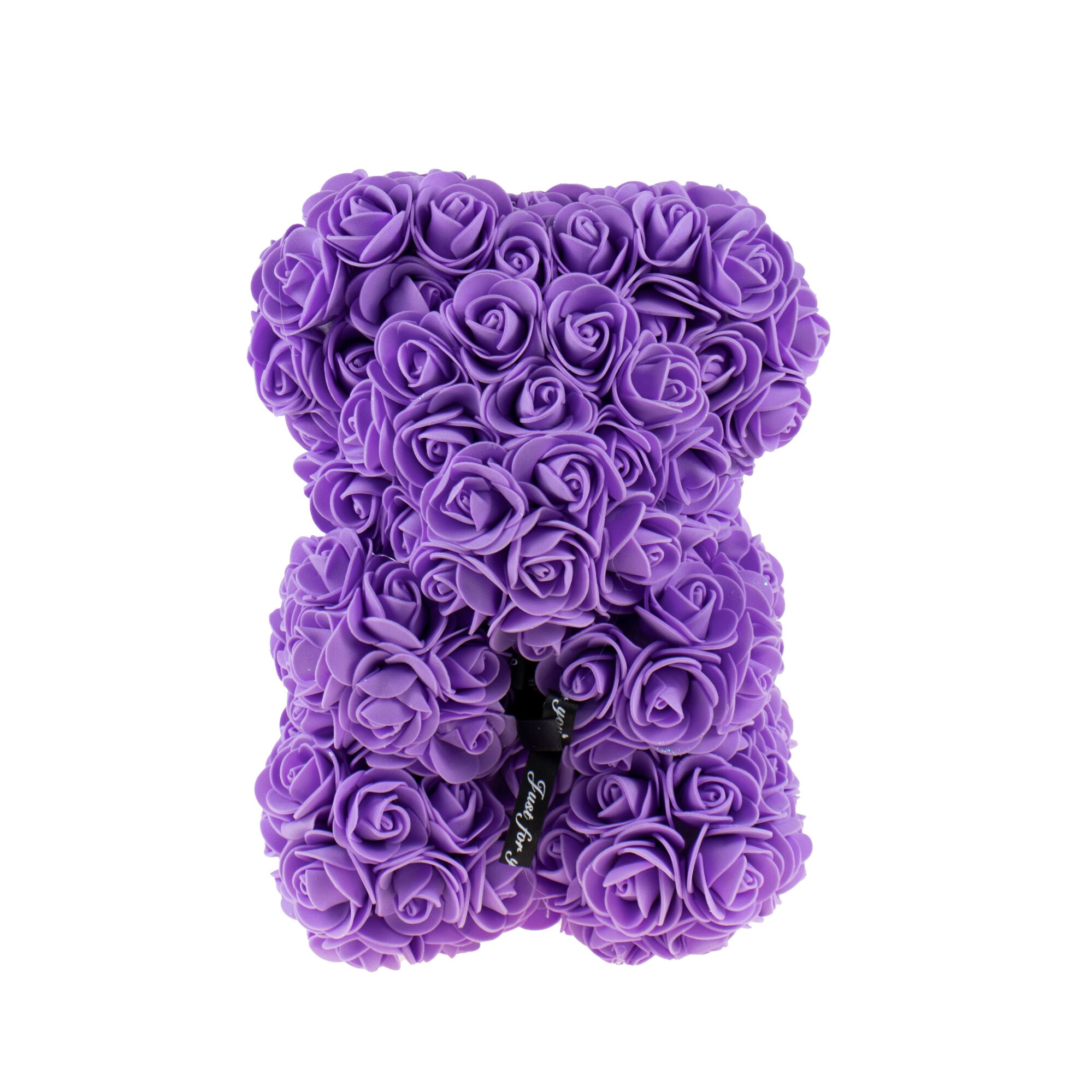 Ursulet din trandafiri de spuma, 25 cm, Mov / CD4084_11 Mov