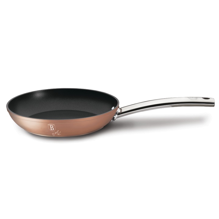 Berlinger Haus serpenyő 24 cm tapadásmentes bevonattal, rozé arany külsővel, rozsdamentes nyéllel, Bronz Titán