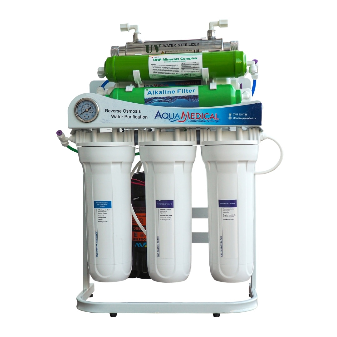 Purificator AquaMedical 9 stadii de filtrare AQ-SMART-9 (cu pompa booster)