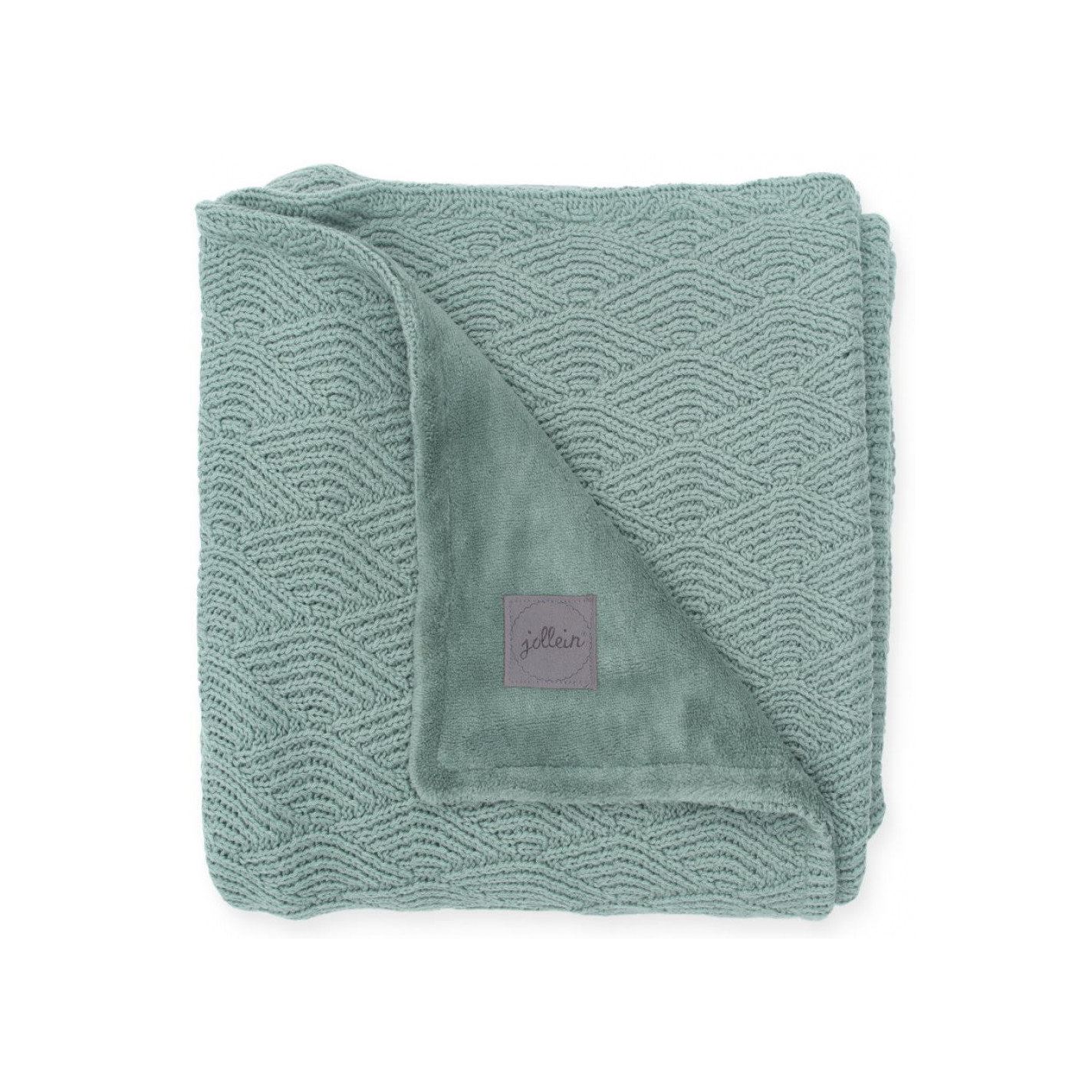 Paturica bebe cu fleece Jollein River 100x150cm verde