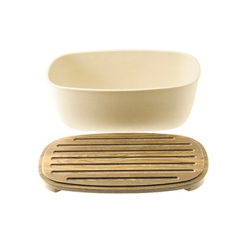 Cutie pentru paine Legnoart, Depot, din lemn de stejar de inalta calitate, capac detasabil 2 in 1 cu functie de suport pentru felierea painii, finisaj artizanal, alb/maro Cutie pentru paine Legnoart, Depot, din lemn de stejar de inalta calitate, capac detasabil 2 in 1 cu functie de suport pentru felierea painii, finisaj artizanal, alb/maro