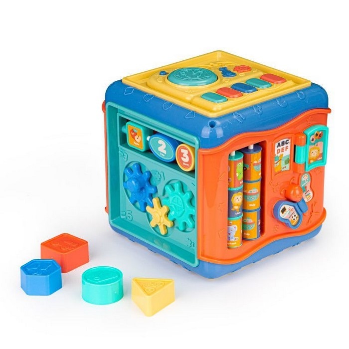 Cub educational cu led si sunete ecotoys hc485016