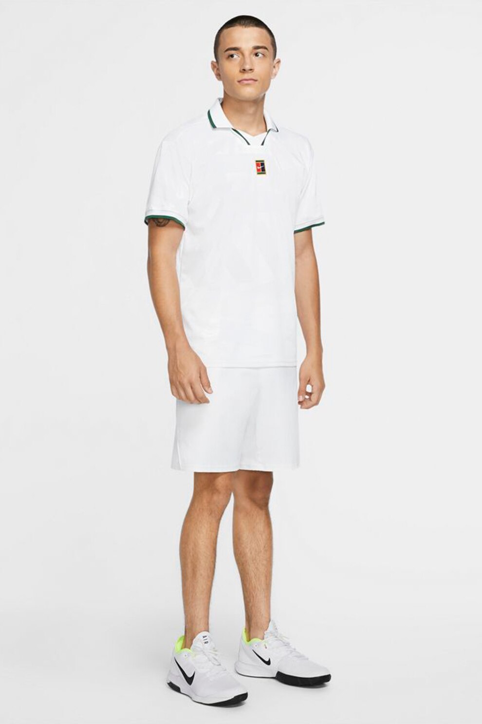 Nike, Tricou pentru tenis Court Breathe Slam, Alb