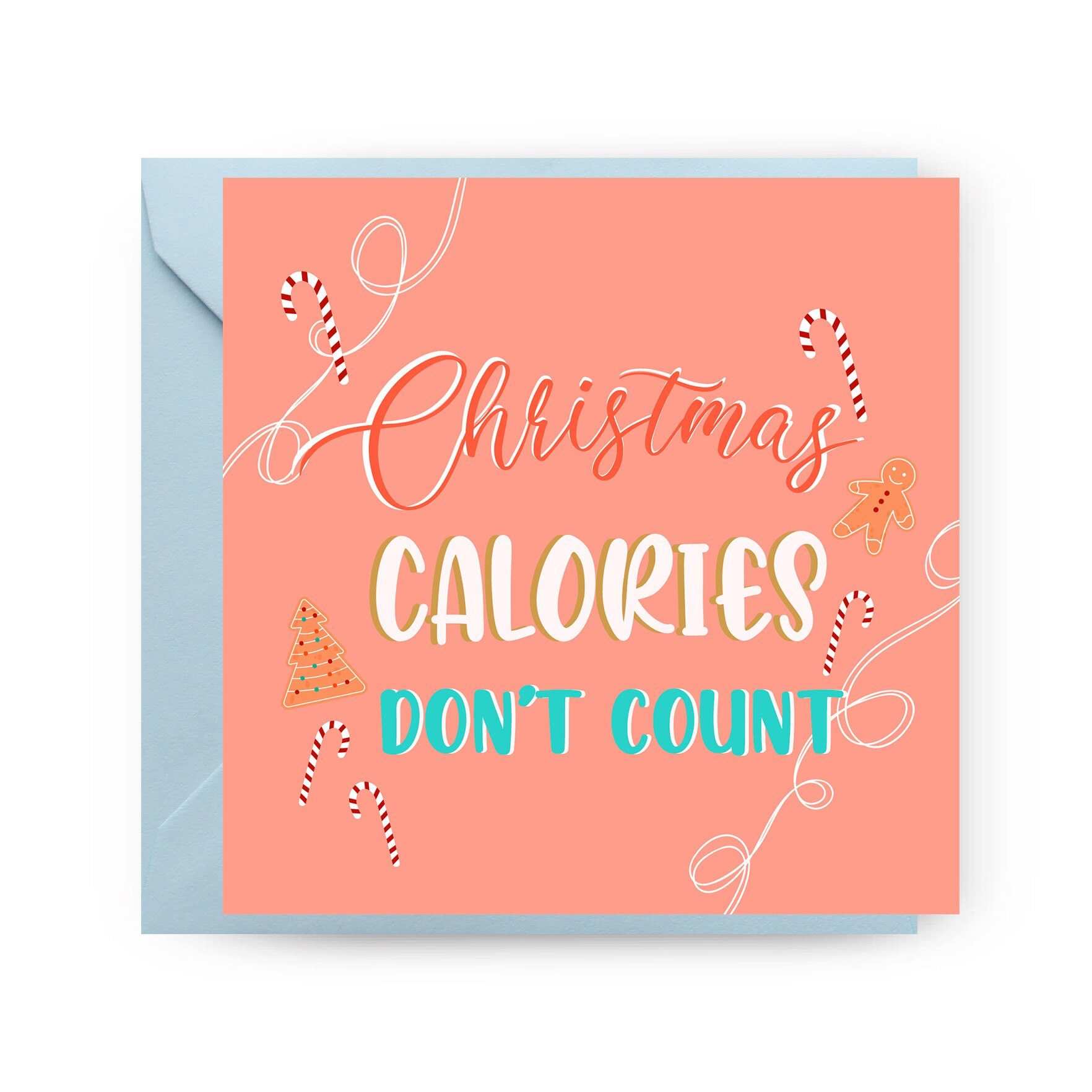 Felicitare de Craciun, Genette's ideas, Calories, 130x130mm