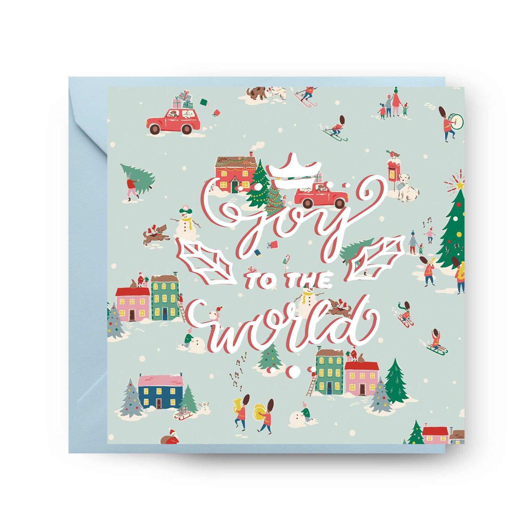 Felicitare de Craciun, Genette's ideas, World Joy, 130x130mm