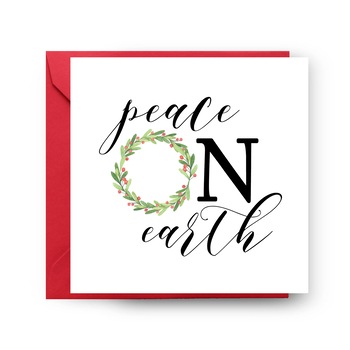 Felicitare de Craciun, Genette's ideas, Peace on earth, 130x130mm Felicitare de Craciun, Genette's ideas, Peace on earth, 130x130mm