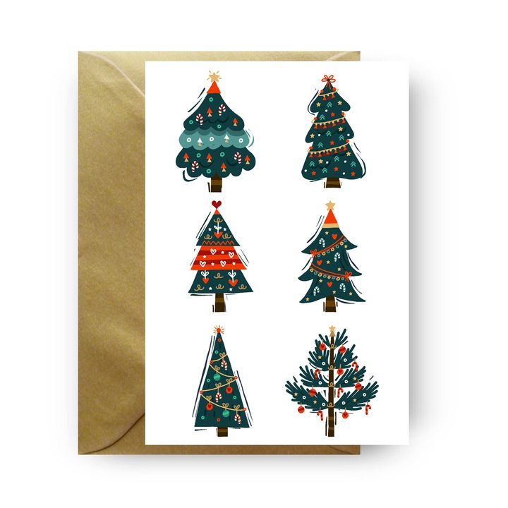 Felicitare de Craciun, Genette's ideas, Brad Set6, 162x114mm