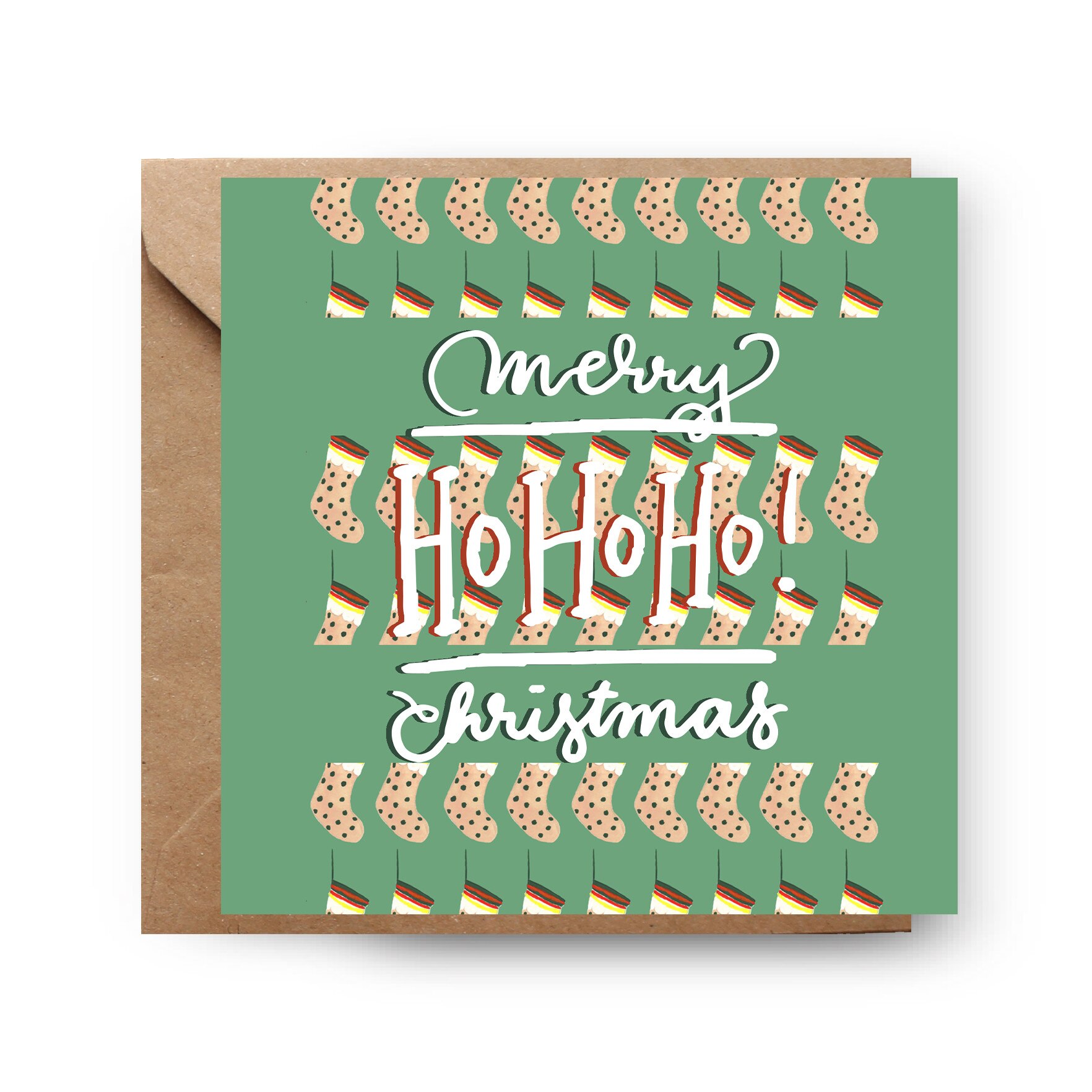 Felicitare de Craciun, Genette's ideas, HoHoHo, 130x130mm