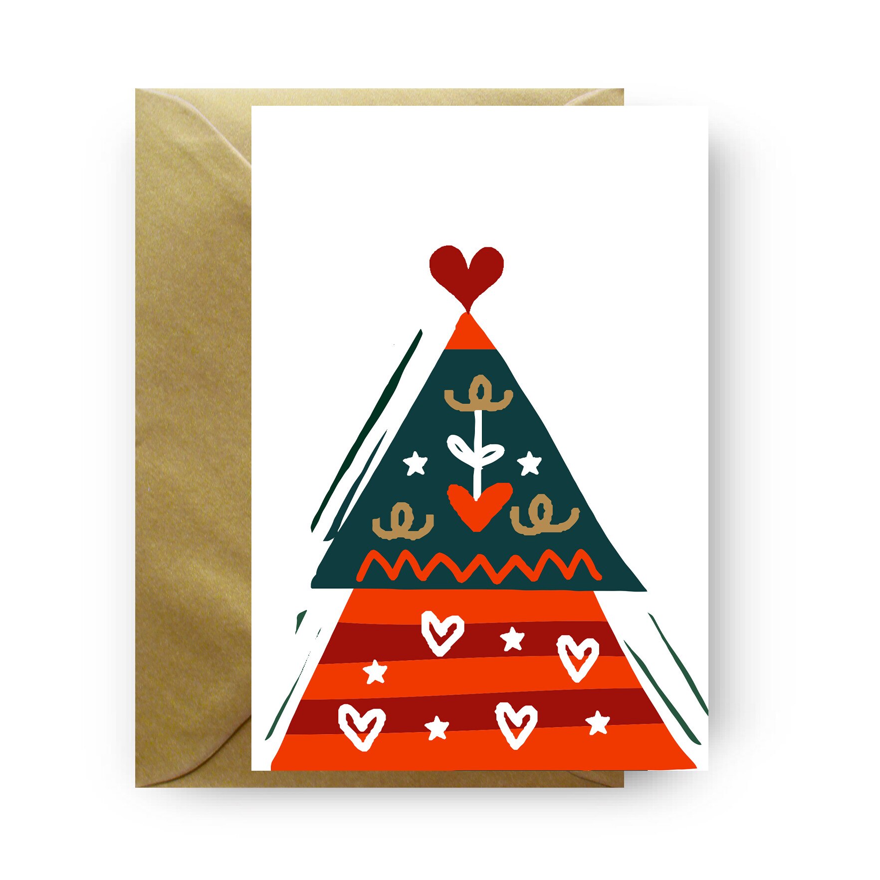 Felicitare de Craciun, Genette's ideas, Brad Set4, 162x114mm