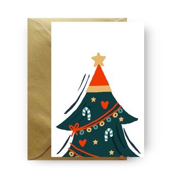 Felicitare de Craciun, Genette's ideas, Brad Set2, 162x114mm Felicitare de Craciun, Genette's ideas, Brad Set2, 162x114mm