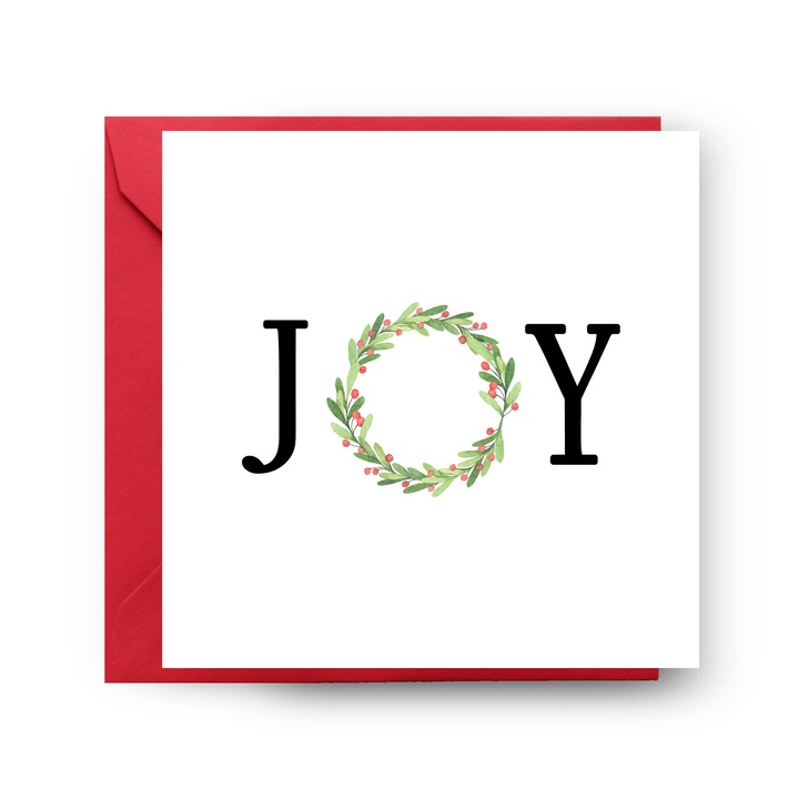 Felicitare de Craciun, Genette's ideas, Joy, 130x130mm