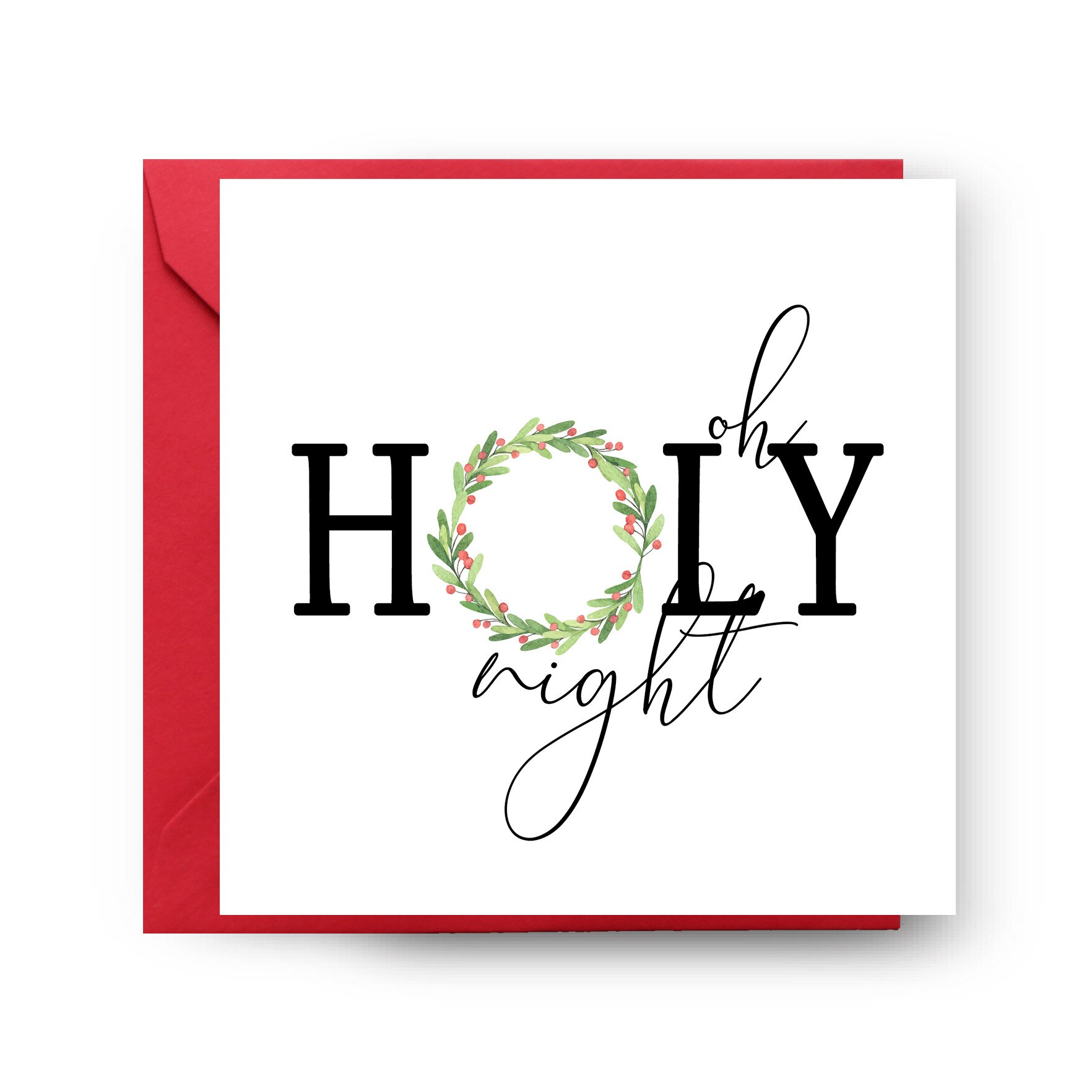 Felicitare de Craciun, Genette's ideas, Holy Night, 130x130mm