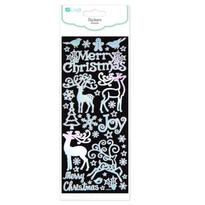 Set 40 stickere decorative , Dp Craft , reni argintii