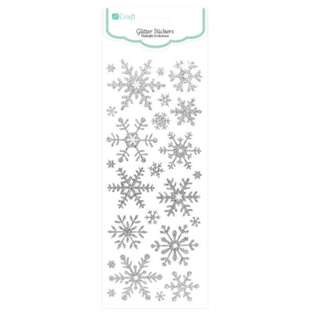 Set 24 stickere autocolante , Dp Craft , fulgi argintii
