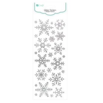 Set 24 stickere autocolante , Dp Craft , fulgi argintii Set 24 stickere autocolante , Dp Craft , fulgi argintii