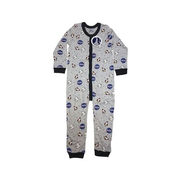 Salopeta baieti, Nasa, tip pijama cu capse, gri Salopeta baieti, Nasa, tip pijama cu capse, gri