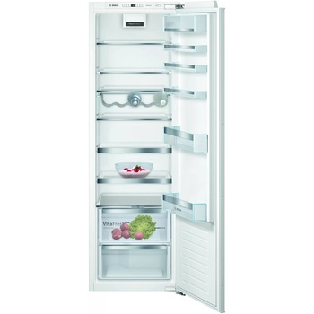 Frigider incorporabil cu 1 usa Bosch KIR81AFE0, 319 l, Clasa E, FreshSense, Raft ajustabil, SuperCooling, VitaFresh, H 177 cm, Argintiu Frigider incorporabil cu 1 usa Bosch KIR81AFE0, 319 l, Clasa E, FreshSense, Raft ajustabil, SuperCooling, VitaFresh, H 177 cm, Argintiu