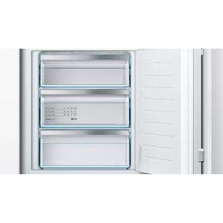Congelator incorporabil Bosch GIV11AFE0, 72 l, LowFrost, 3 sertare, Clasa A++, H 71.2 cm, Argintiu