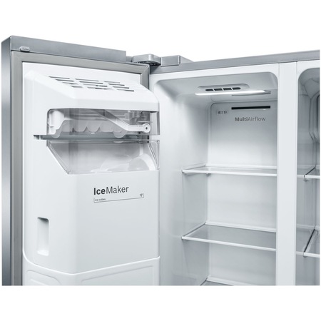 Side by Side Bosch KAD93VIFP, 533 l, Clasa A+, NoFrost, VitaFresh, SuperCooling, FreshSense, MultiAirflow, H 179 cm, Inox Antiamprenta