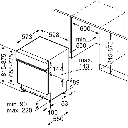 Masina de spalat vase incorporabila Bosch SMI8YCS01E, 14 seturi, 8 programe, Clasa B, Home Connect, 60 cm