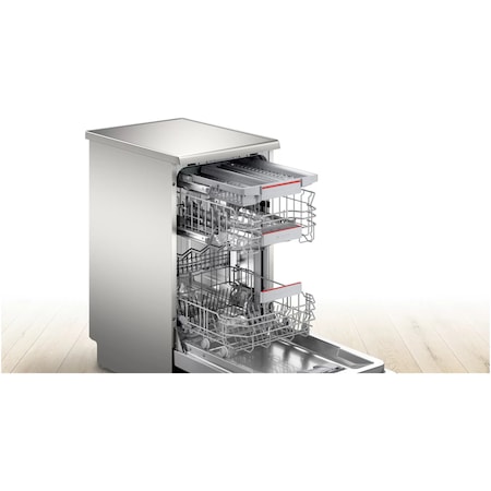 Masina de spalat vase Bosch SPS4HMI61E, 10 seturi, 6 programe, Home Connect, Clasa A+, 45 cm, Inox antiamprenta