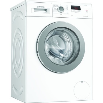 Masina de spalat rufe Bosch WAJ24063BY, EcoSilence Drive, 8 kg, 1200 RPM, Clasa C, Functie reincarcare, Super Quick 30, Alb Masina de spalat rufe Bosch WAJ24063BY, EcoSilence Drive, 8 kg, 1200 RPM, Clasa C, Functie reincarcare, Super Quick 30, Alb