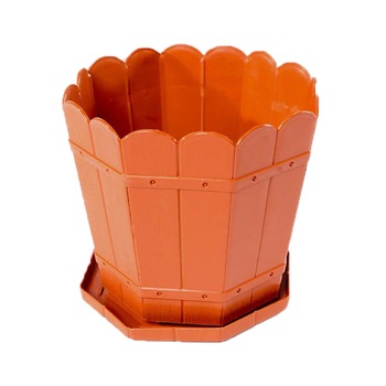 Ghiveci cu Tavita STERK Rustic, 24x22 cm, 5L, Plastic Portocaliu Ghiveci cu Tavita STERK Rustic, 24x22 cm, 5L, Plastic Portocaliu