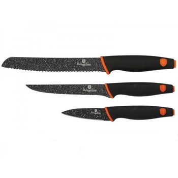 Set cutite 3 piese,Berlibger Haus, negru/portocaliu Set cutite 3 piese,Berlibger Haus, negru/portocaliu