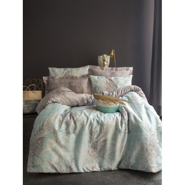 Lenjerie de pat pentru 2 persoane Herra, bumbac 100%, 6 piese, Multicolor