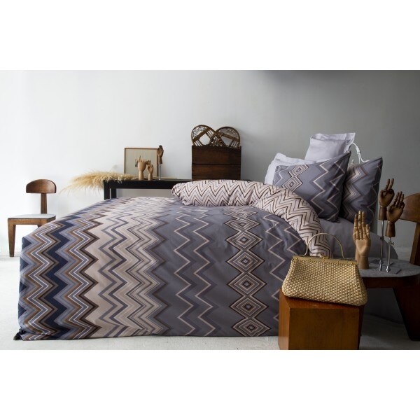 Lenjerie de pat pentru 2 persoane Hessel, bumbac 100%, 4 piese, Multicolor