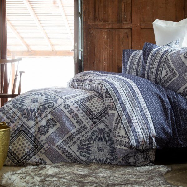 Lenjerie de pat pentru 2 persoane Soraya, bumbac 100%, 4 piese, Multicolor