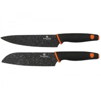 Set cutite 2 piese,Berlibger Haus, negru/portocaliu Set cutite 2 piese,Berlibger Haus, negru/portocaliu