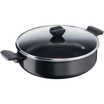 Cratita adanca cu capac Tefal Simple Cook, Thermo-Signal, invelis antiaderent din titan, 28 cm Cratita adanca cu capac Tefal Simple Cook, Thermo-Signal, invelis antiaderent din titan, 28 cm