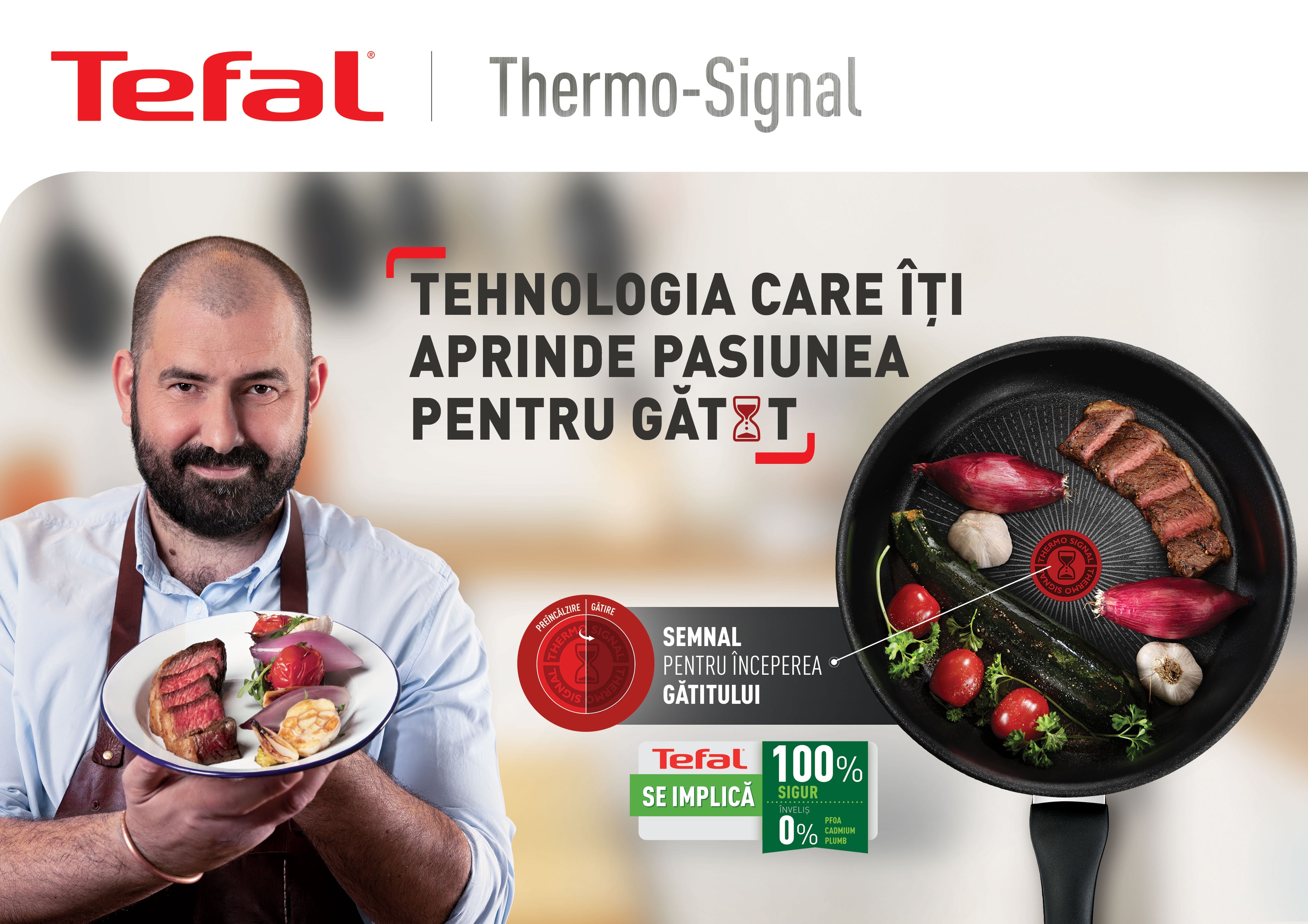 Tigaie Wok Tefal So Chef Cm Negru Inductie Indicator Thermo
