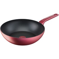 Tigaie Wok Tefal Daily Chef, 28 cm, rosu, inductie, indicator Thermo Signal