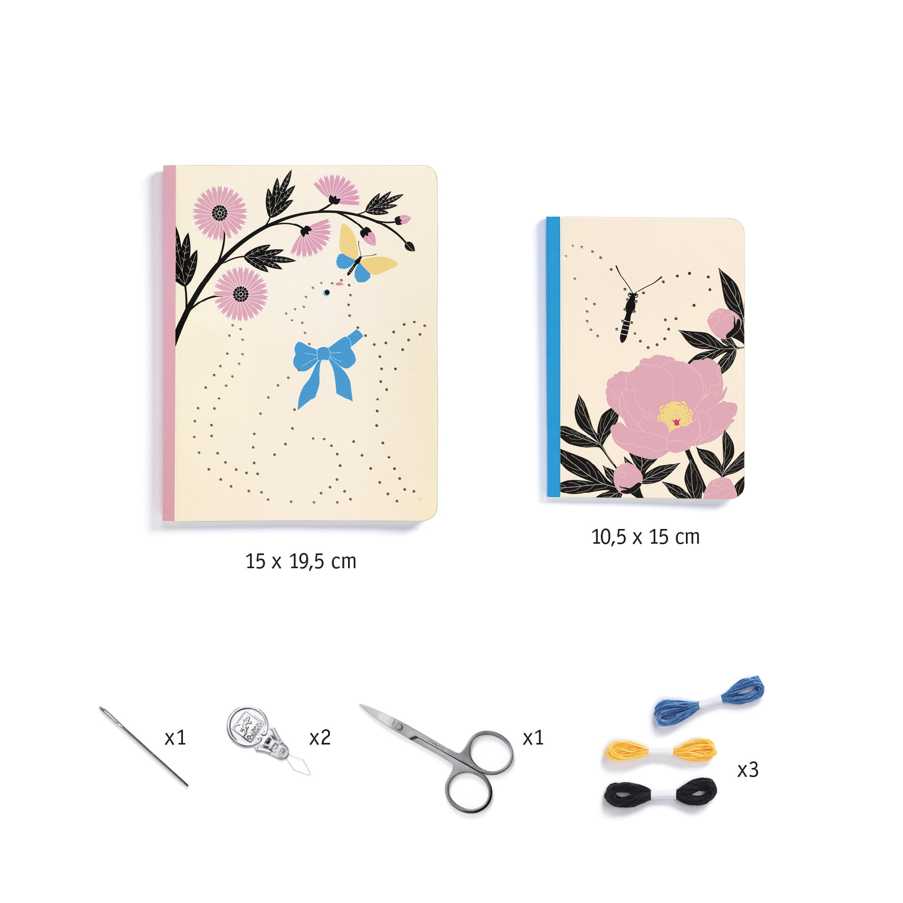 Joc creativ DIY carnete cu coperta cusuta, Djeco