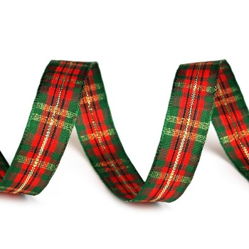 Panglica carouri cu lurex, latime 15 mm, lungime 1m Panglica carouri cu lurex, latime 15 mm, lungime 1m