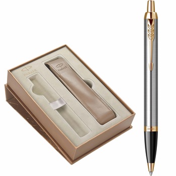 Pix Parker IM Royal Brushed Metal GT Personalizat prin Gravura Laser in Cutie cu Etui Parker Pix Parker IM Royal Brushed Metal GT Personalizat prin Gravura Laser in Cutie cu Etui Parker