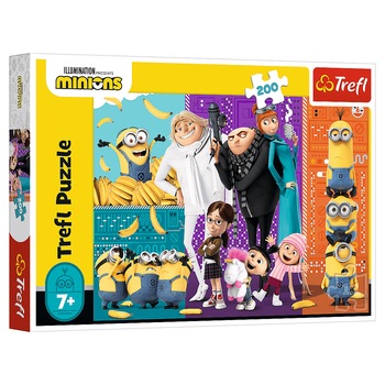 Puzzle Trefl Illumination Minions, Minionii in actiune 200 piese Puzzle Trefl Illumination Minions, Minionii in actiune 200 piese