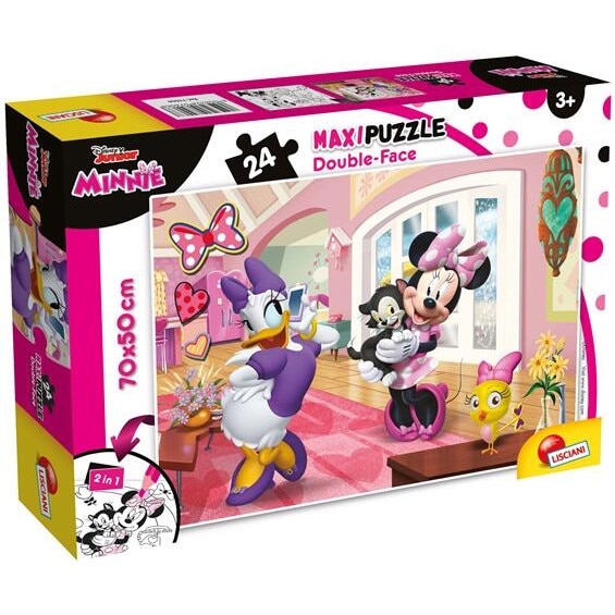 Puzzle de colorat maxi, Minnie in vizita, 24 piese