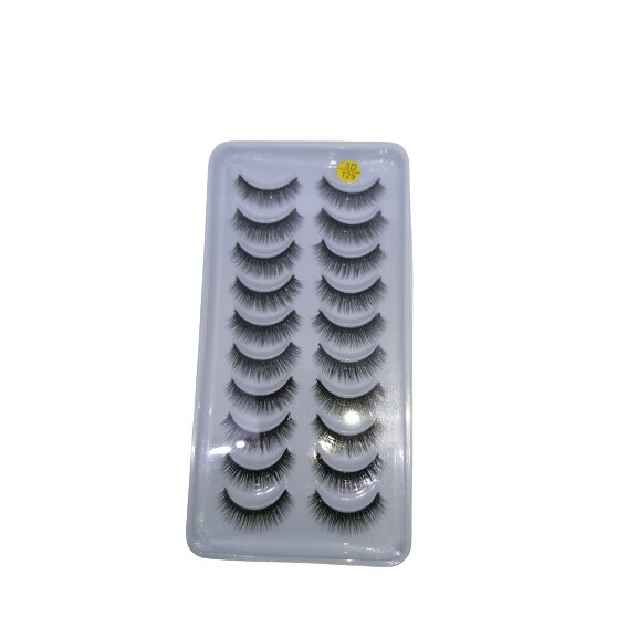 Set gene false 3D tip banda din par de nurca (cu adeziv inclus)