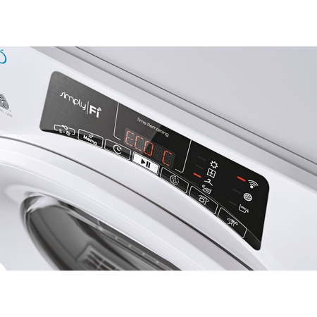 Uscator de rufe Slim Candy RO4 H7A1TEX-S, 7 kg, Clasa A+, Pompa de caldura, Wi-Fi, Bluetooth, Easy Case, Super easy iron, Alb