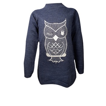 Pulover fete, L-line fashion, Albastru inchis Pulover fete, L-line fashion, Albastru inchis