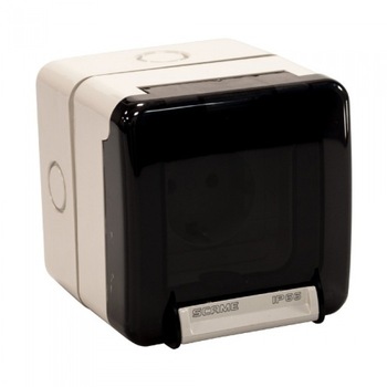 Priza schuko, aplicata, pentru exterior, 95x95mm, ip66, IP66, 1376407, Scame Priza schuko, aplicata, pentru exterior, 95x95mm, ip66, IP66, 1376407, Scame