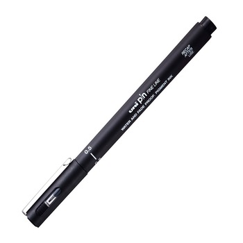 Liner Uni-Ball PIN05-200S 0.5mm, pe baza de apa, negru Liner Uni-Ball PIN05-200S 0.5mm, pe baza de apa, negru