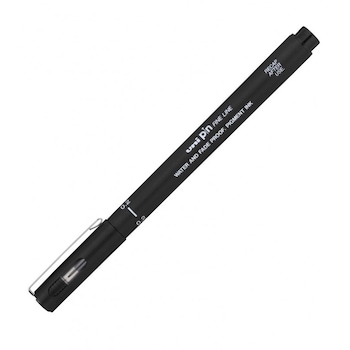 Liner Uni-Ball PIN02-200S, 0.2mm, pe baza de apa, negru Liner Uni-Ball PIN02-200S, 0.2mm, pe baza de apa, negru