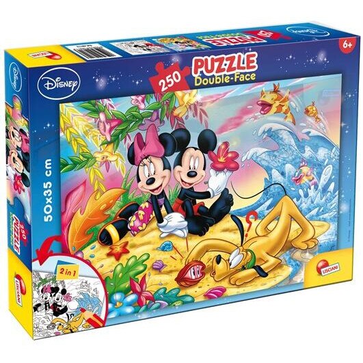 Puzzle de colorat, Mickey la plaja, 250 piese